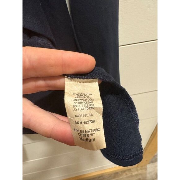 How Very Loved Navy Blue Open Front Cardigan Medium - Picture 3 of 4